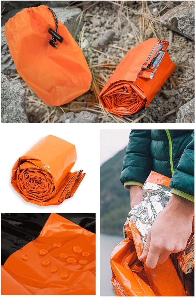 Bapao Portable, Thermal Bivvy Sleeping Bag, Lightweight, Waterproof, Compact Emergency Warming Equipment, Survival Tent.