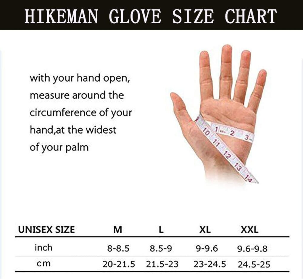 HIKEMAN Full Finger Half Finger Gloves for Men and Women Touch Screen Hard Knuckle Gloves for Outdoor Sports and Work Suitable for Cycling Motorcycle Hiking Climbing Lumbering Heavy Industry