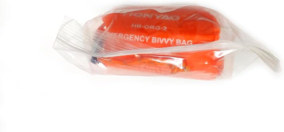 HONYAO Survival Sleeping Bag, Emergency Rescue Blanket Emergency Bivvy Bag Reusable for Outdoor Camping Hiking, 2 Pack