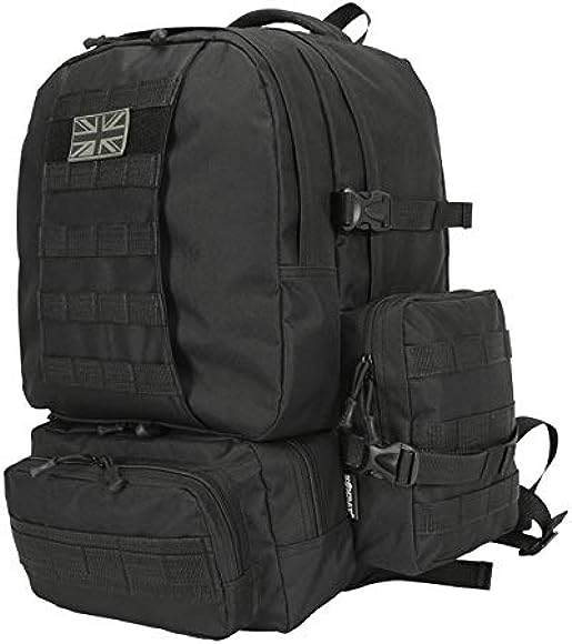 Kombat UK Expedition Rucksacks For Men Women Large 50L, Army Airsoft Tactical Assault Molle Sholder Bag for Survival, Travel, Hunting, Hiking, Fishing, Gym, School, Cadets Backpack
