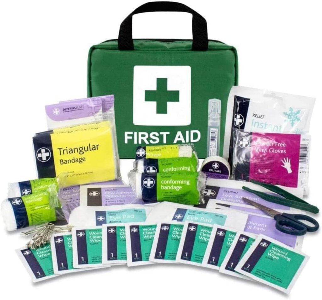 LEWIS-PLAST Premium First Aid Kit For Home Car Holiday And Workplace - Includes Bandages, Eye Pods, Ice Packs And Essentials For Everyday Situations, 90 Count (Pack of 1)