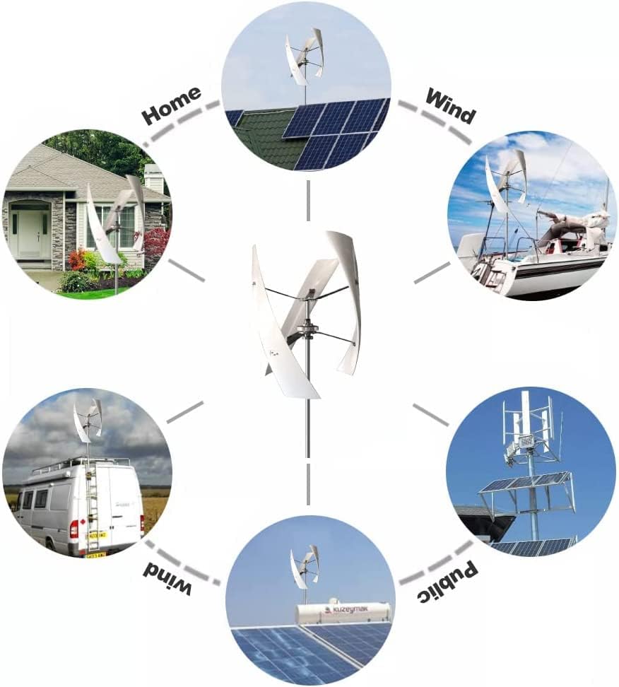 Wind Turbine Generator Kit,4000W Horizontal Wind Turbine Garden-Outdoor Wind Turbine for Supplementary Performance